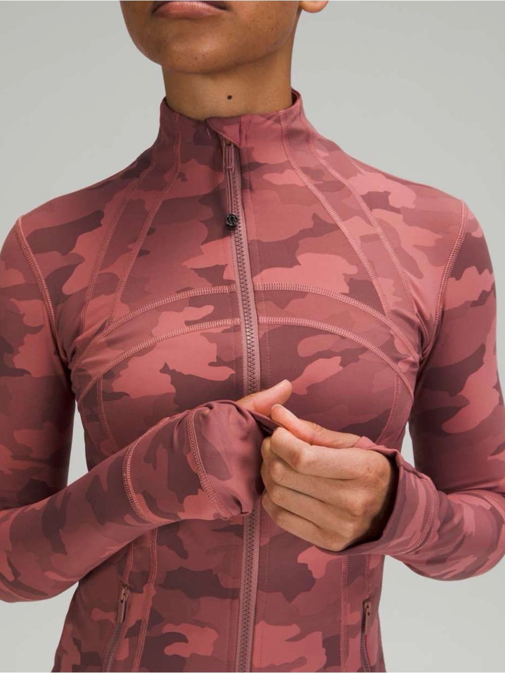 lululemon athletica Women's Rose Pink Camo Zip-Up Jacket